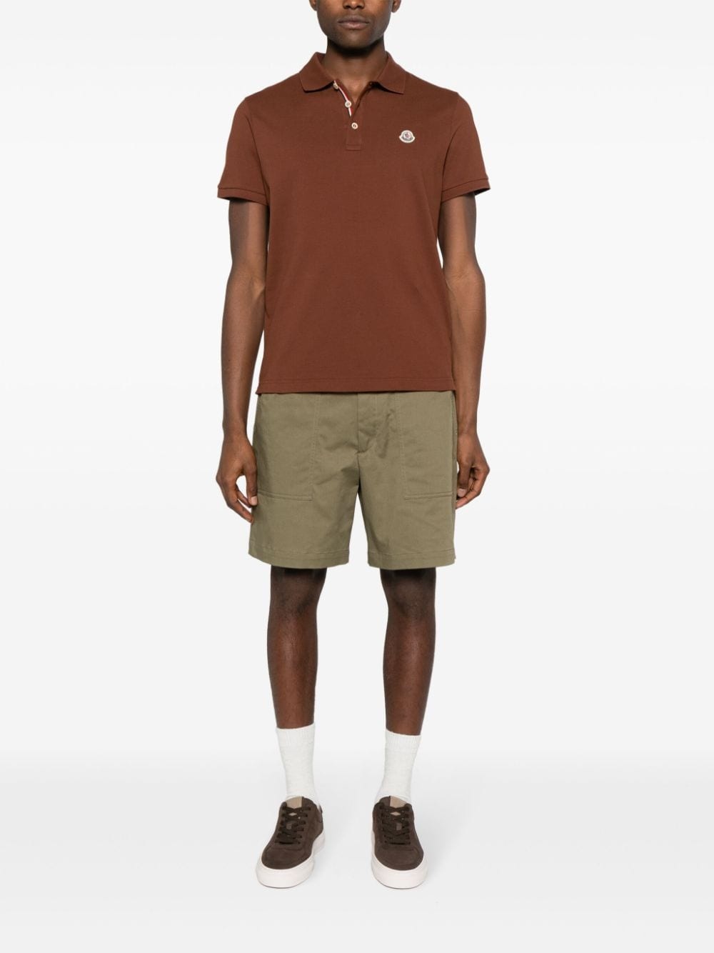 logo-patch cotton polo shirt - 2