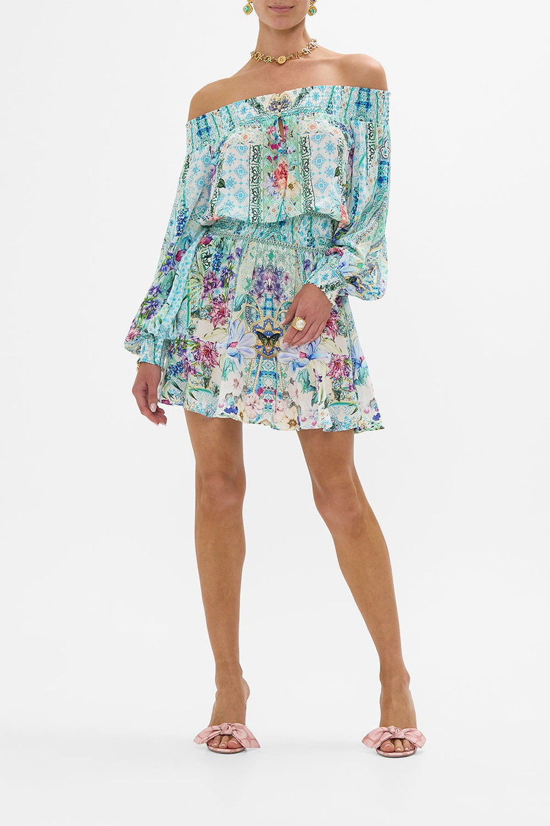 CAMILLA OFF SHOULDER SHORT DRESS outlook