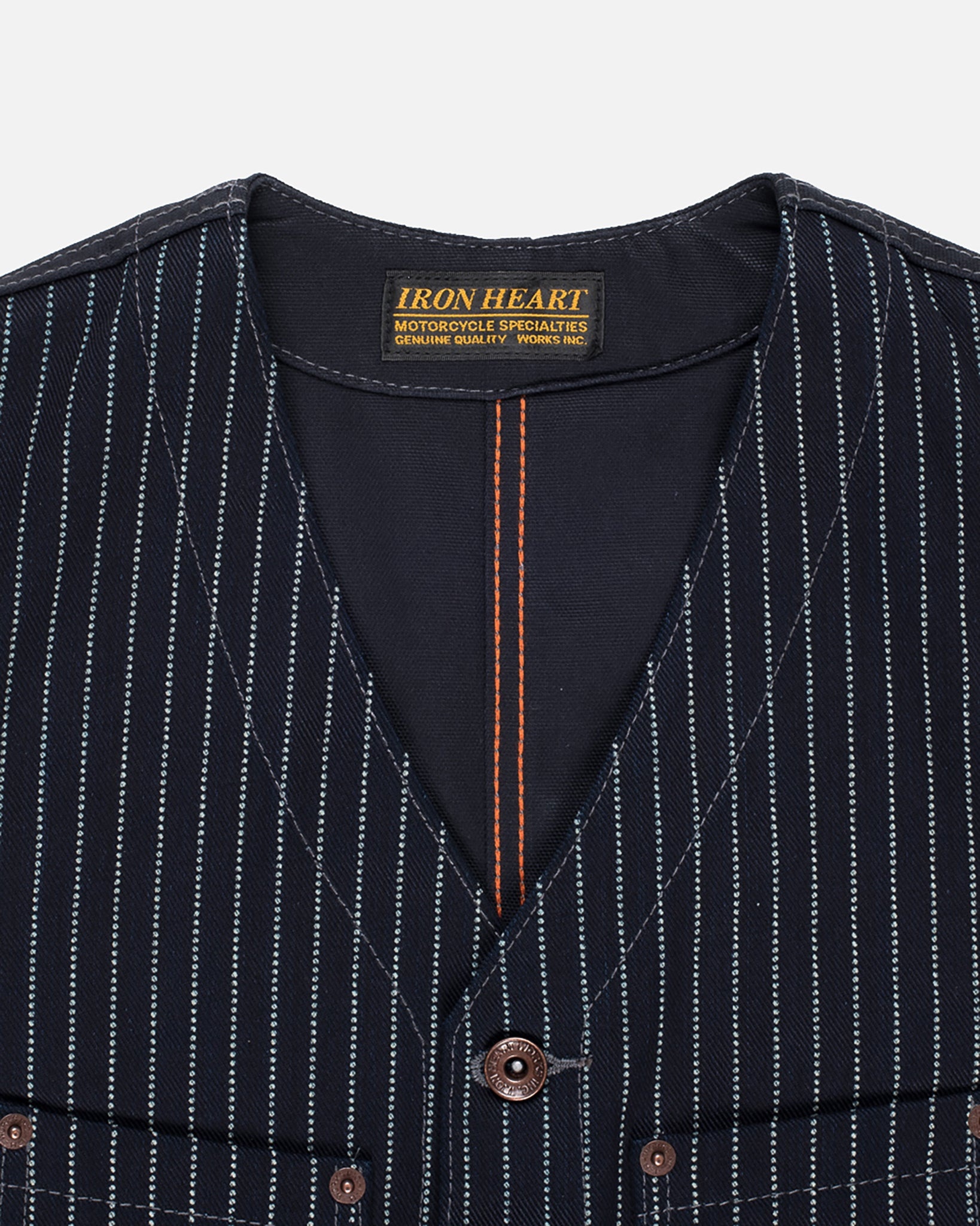 IHV-02-IND 12oz Wabash/Duck Work Vest - Indigo/Navy - 6