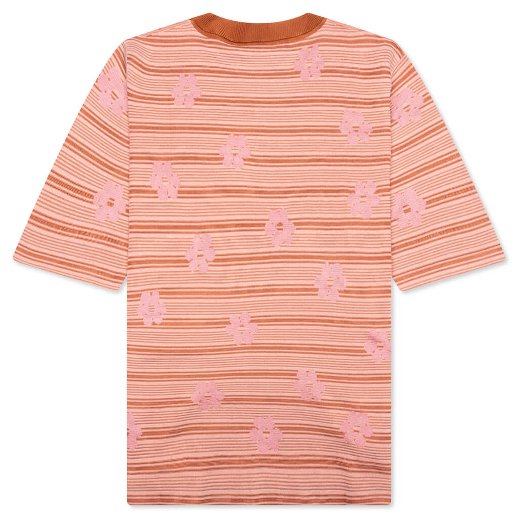 STRIPED FLORAL T-SHIRT - PINK GUMMY - 2