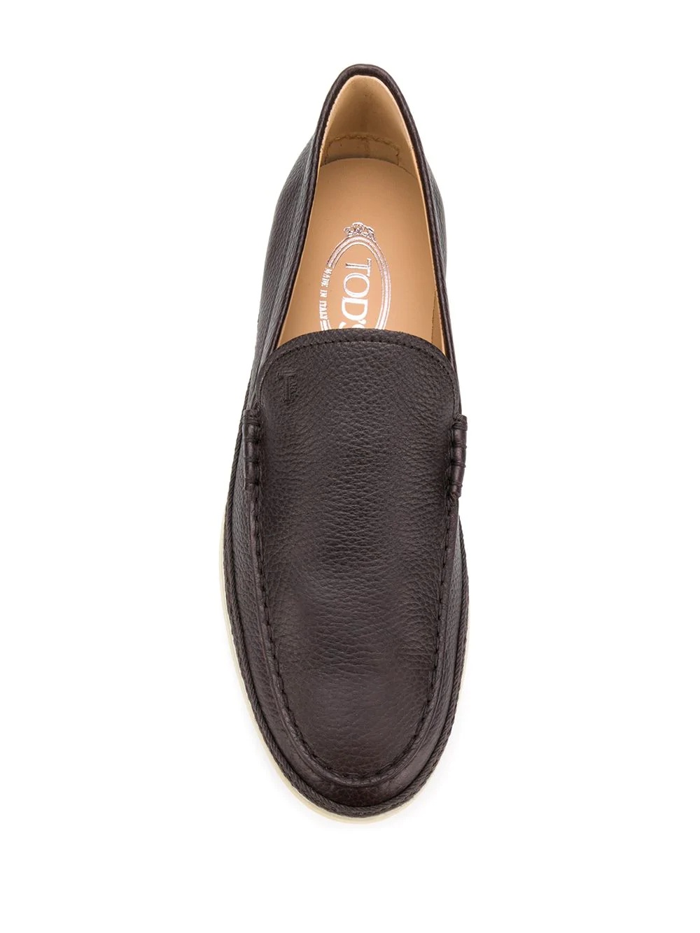 slip-on leather loafers  - 4