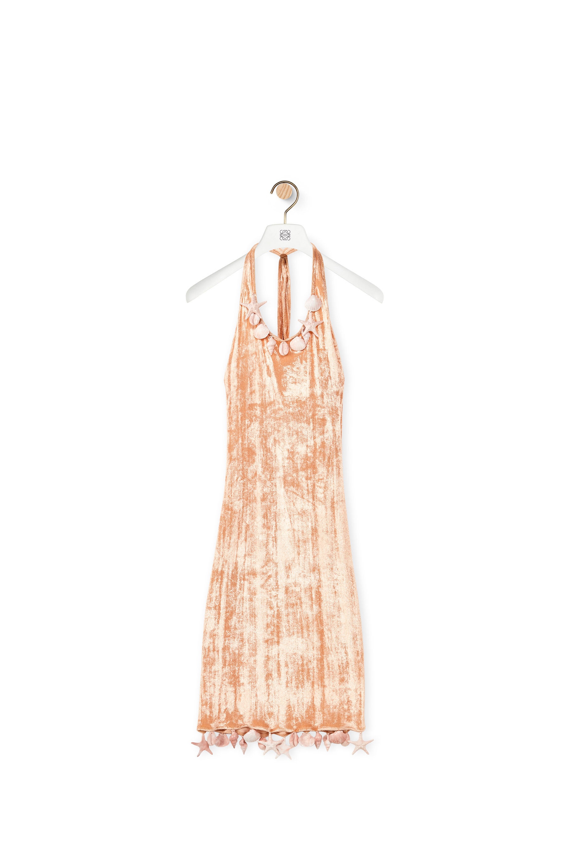 Shell embellished dress in viscose - 1