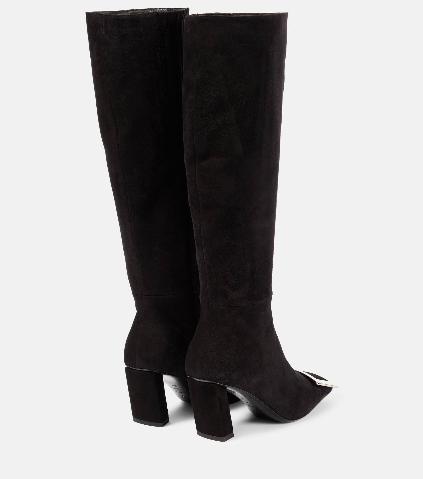 Belle Vivier suede knee-high boots - 3