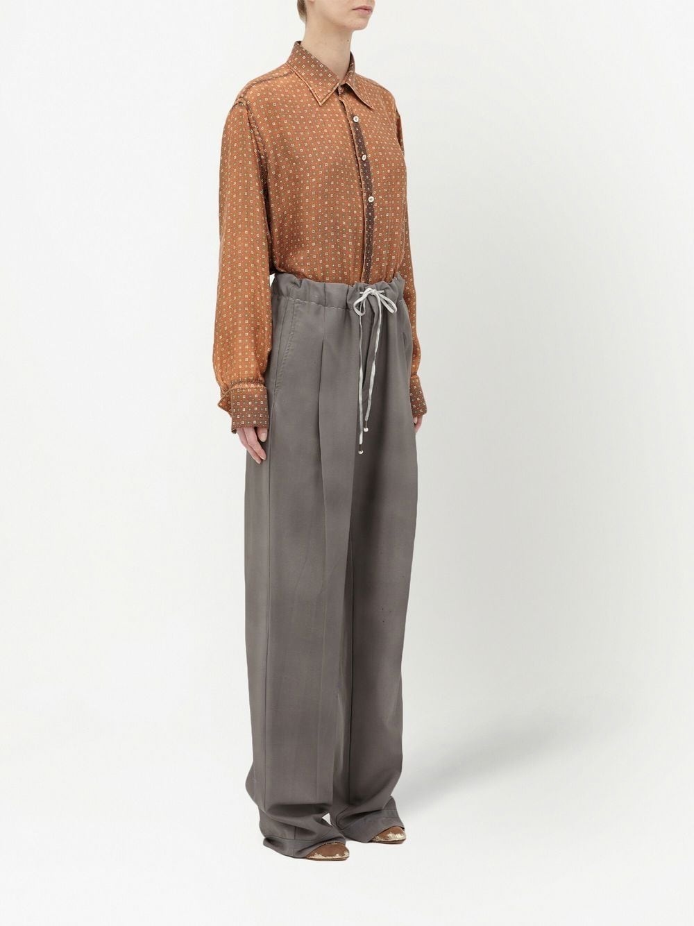 high-waisted wide-leg pants - 3