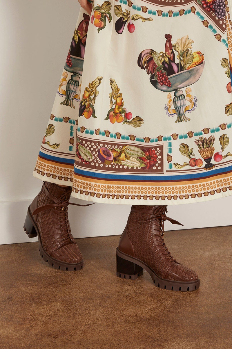 ALEXANDRE BIRMAN Tresse Combat Boot in Brown outlook