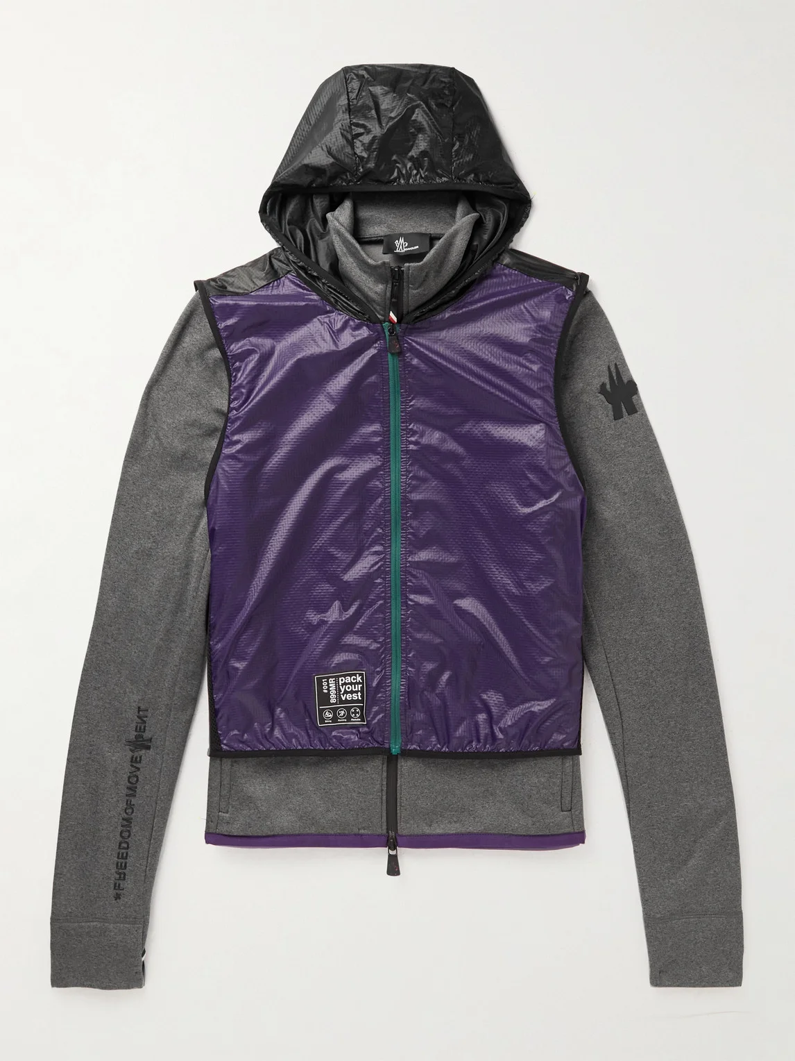 Day-Namic Convertible Layered Mesh, Ripstop and Stretch-Jersey Zip-Up Hoodie - 1