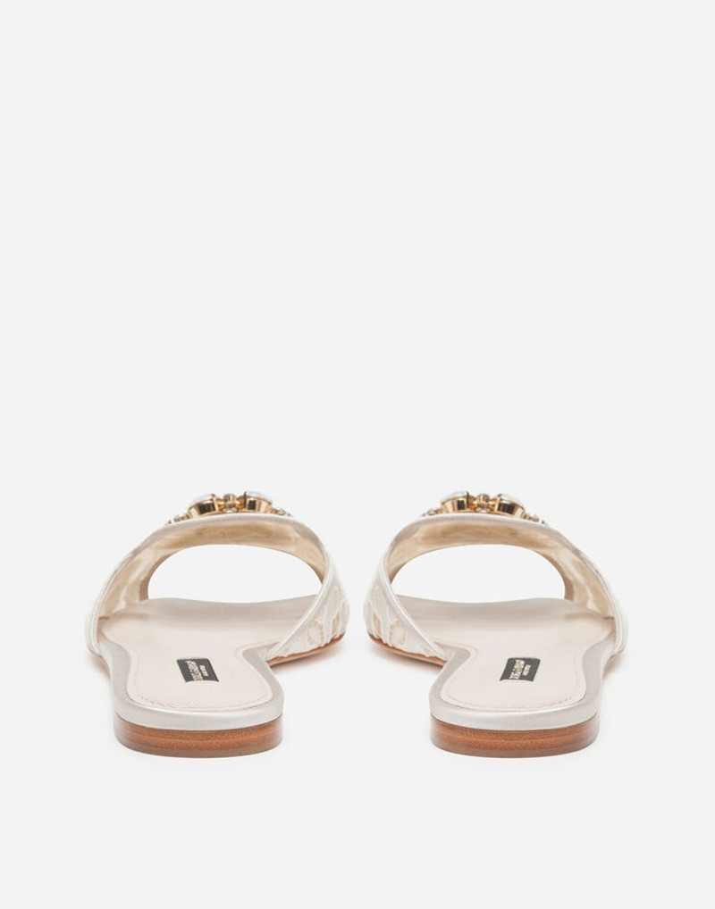 Dolce & Gabbana Slippers in lace with crystals outlook