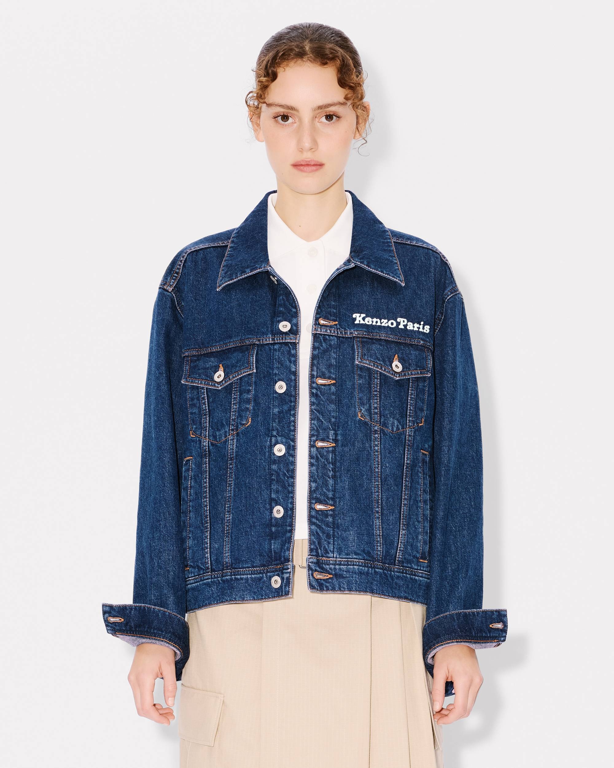 'KENZO by Verdy'  embroidered trucker jacket in japanese denim - 4