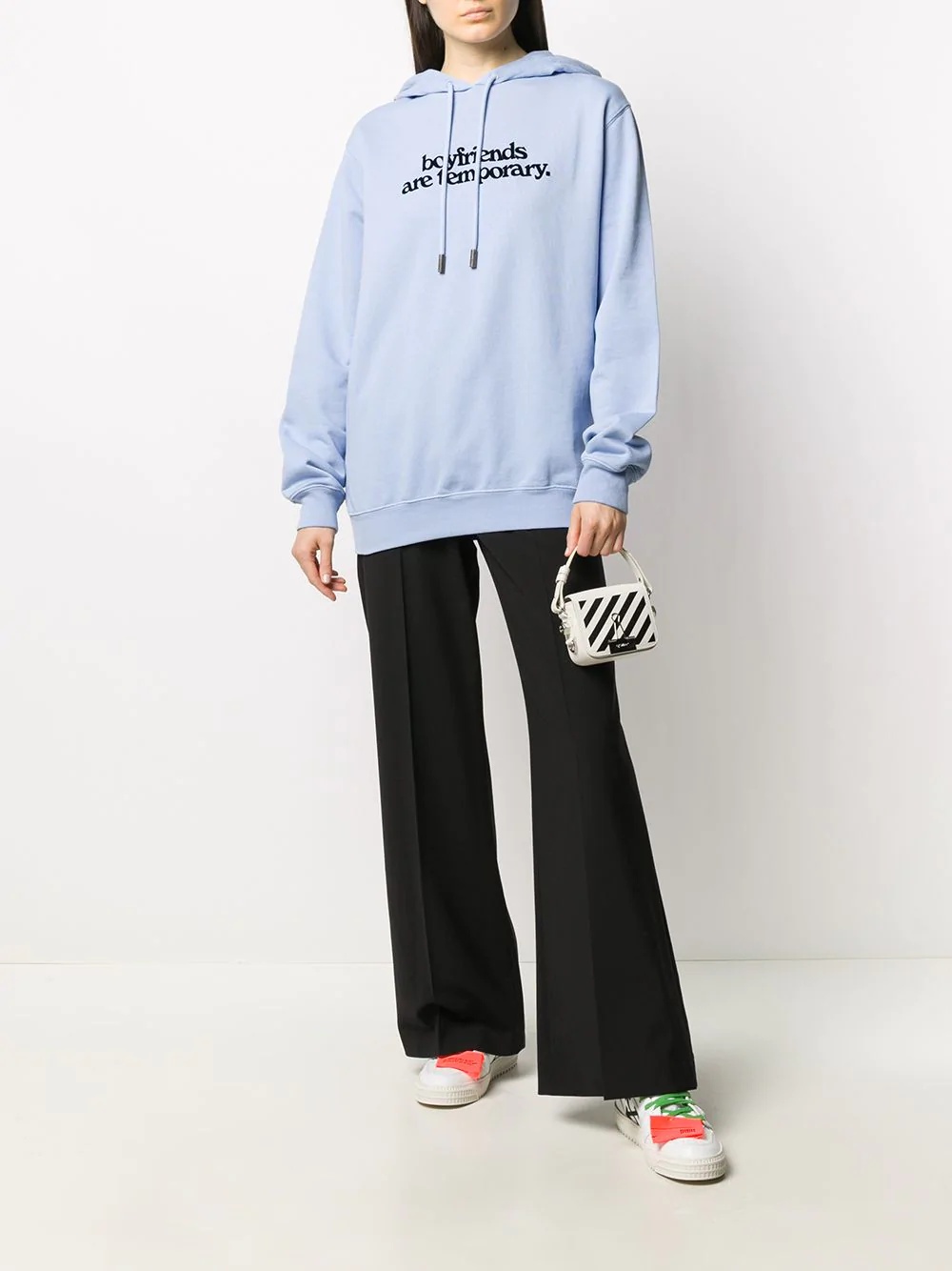 oversized slogan print hoodie - 2