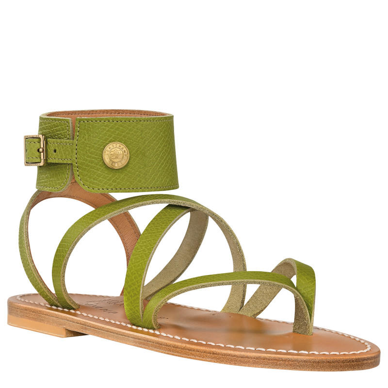 Longchamp Longchamp x K.Jacques Sandals Kiwi Green - Leather outlook
