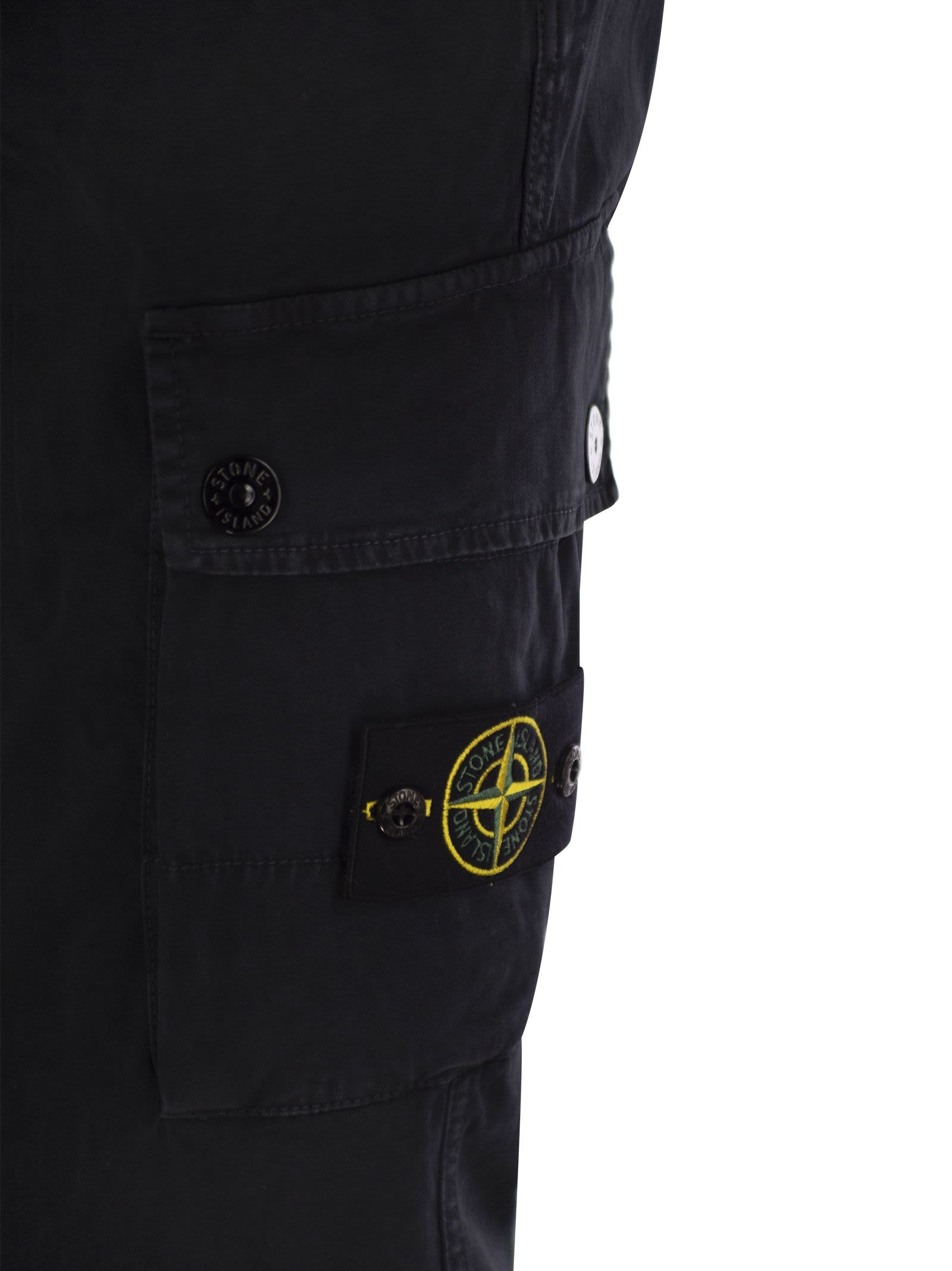 Stone Island Men Cotton Cargo Trousers - 4