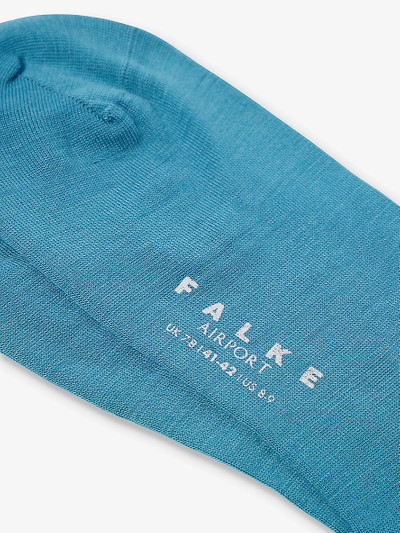FALKE Airport brand-print stretch-wool blend socks outlook