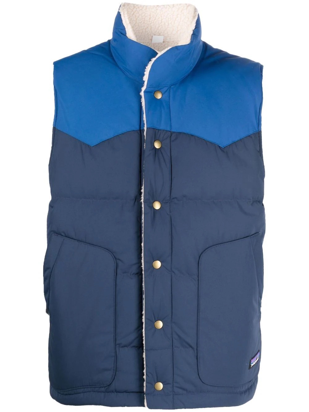 two-tone padded gilet - 1