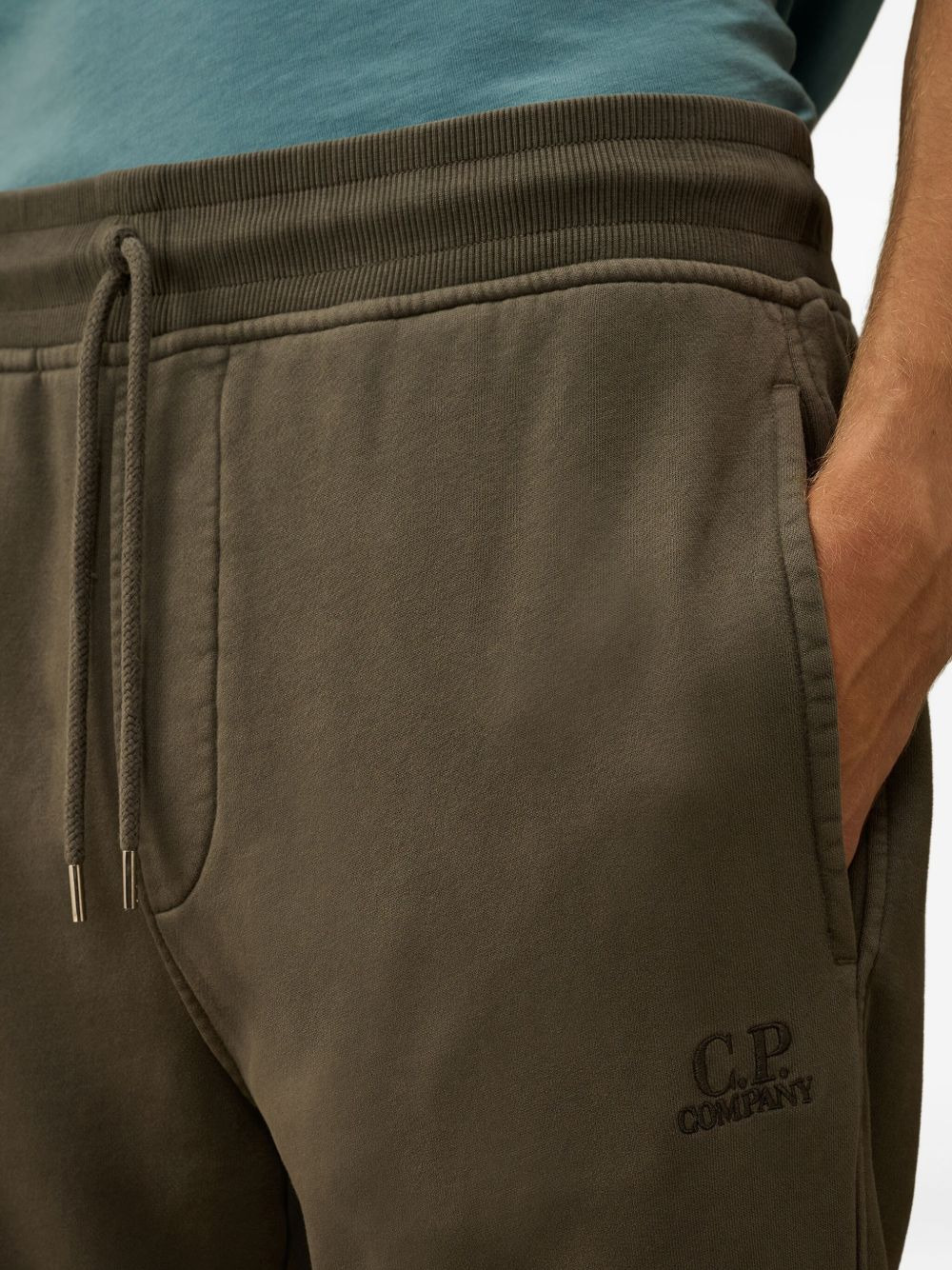 logo-embroidered drawstring track pants - 5