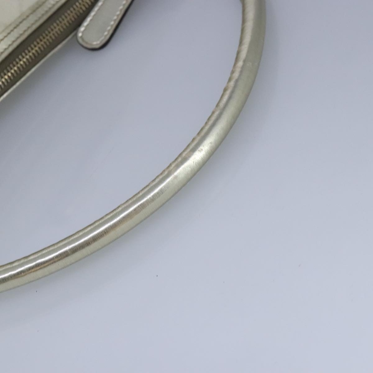 GUCCI GG Supreme Hand Bag Pvc Leather White Gold - 7