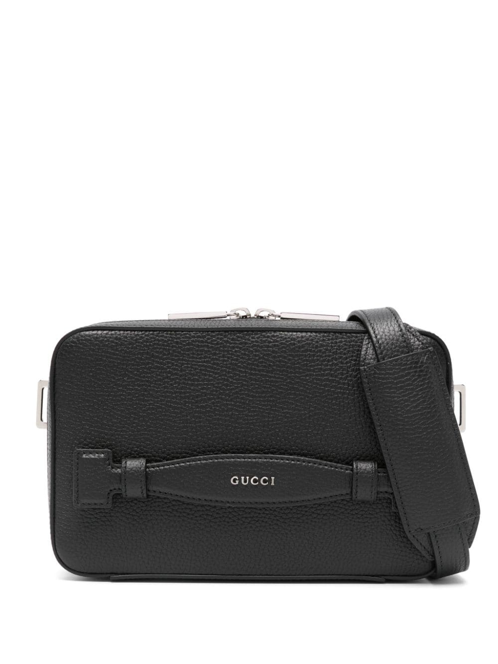 logo-lettering messenger bag - 1