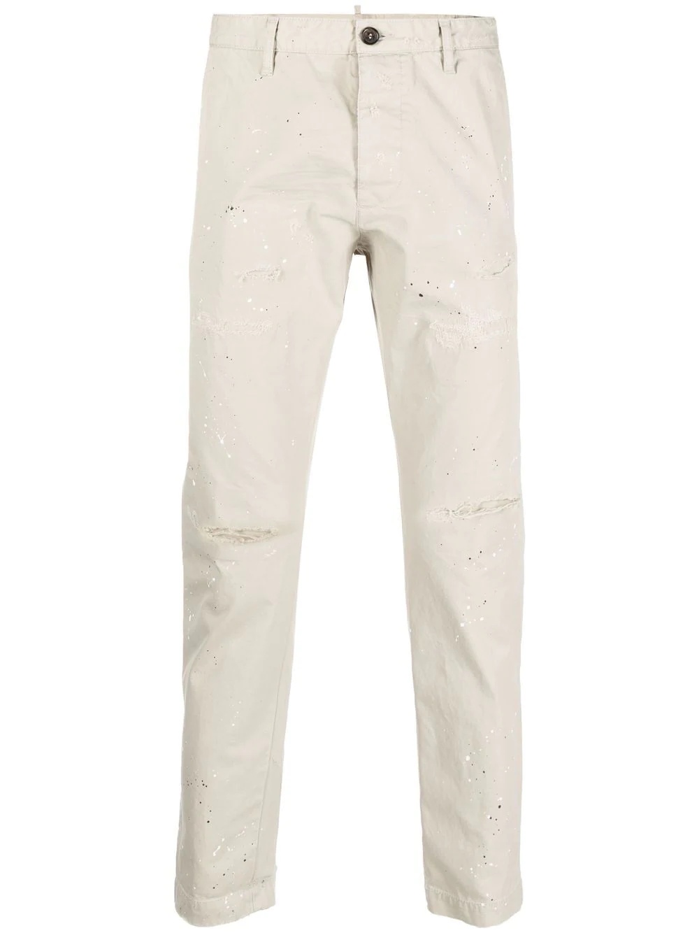 paint splatter detail chinos - 1