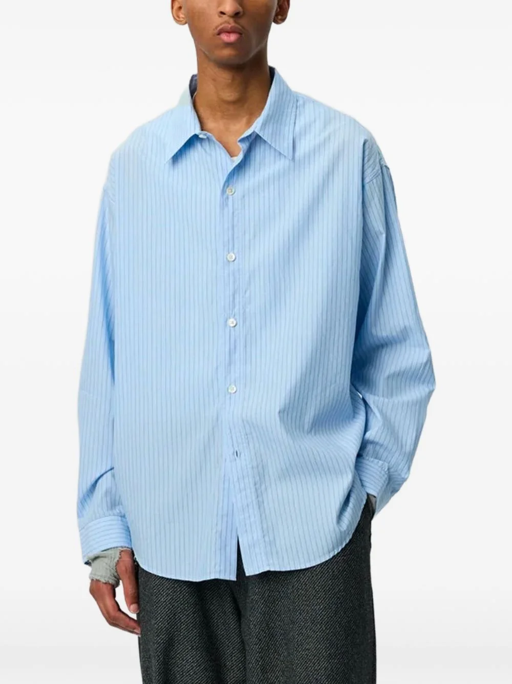 Essay stripe-pattern shirt - 1