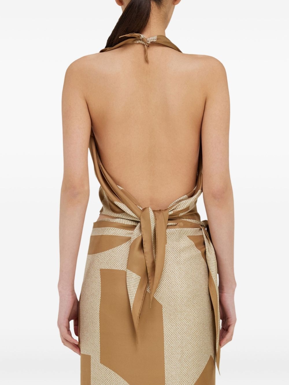 Venna-print silk scarf - 3