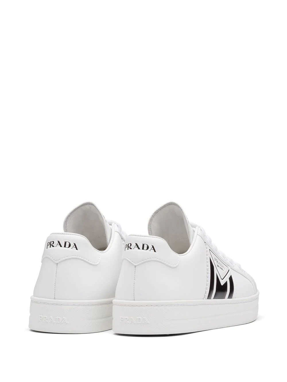 low-top triangular logo sneakers - 3