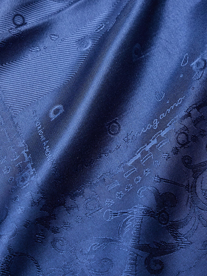 FERRAGAMO Silk jacquard scarf with palazzo motif outlook