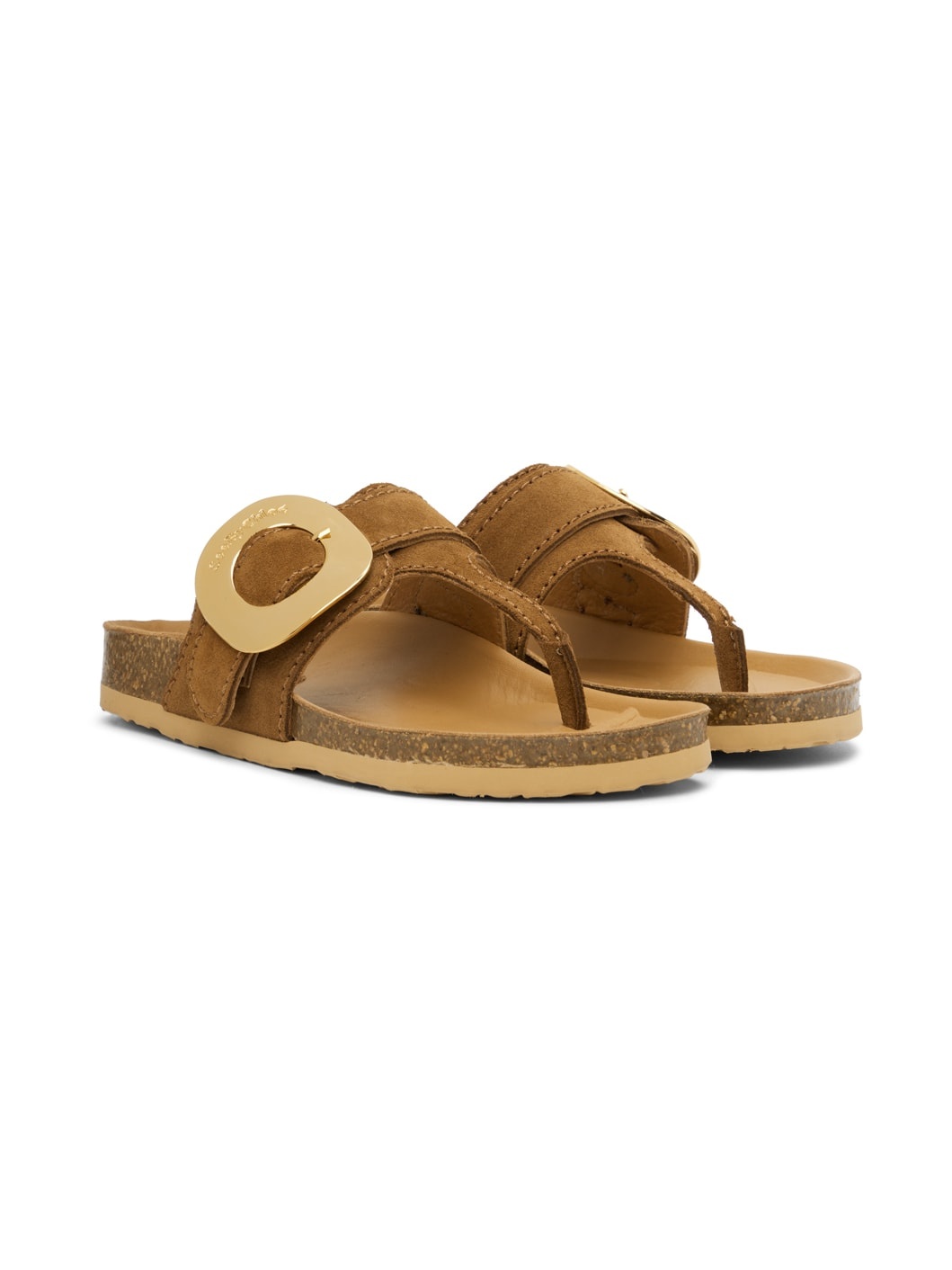 Brown Chany Fussbett Thong Sandals - 4