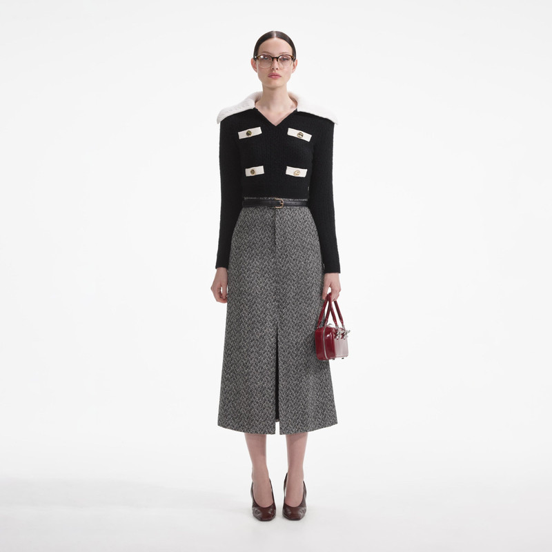 Black Cashmere Blend Jumper 1