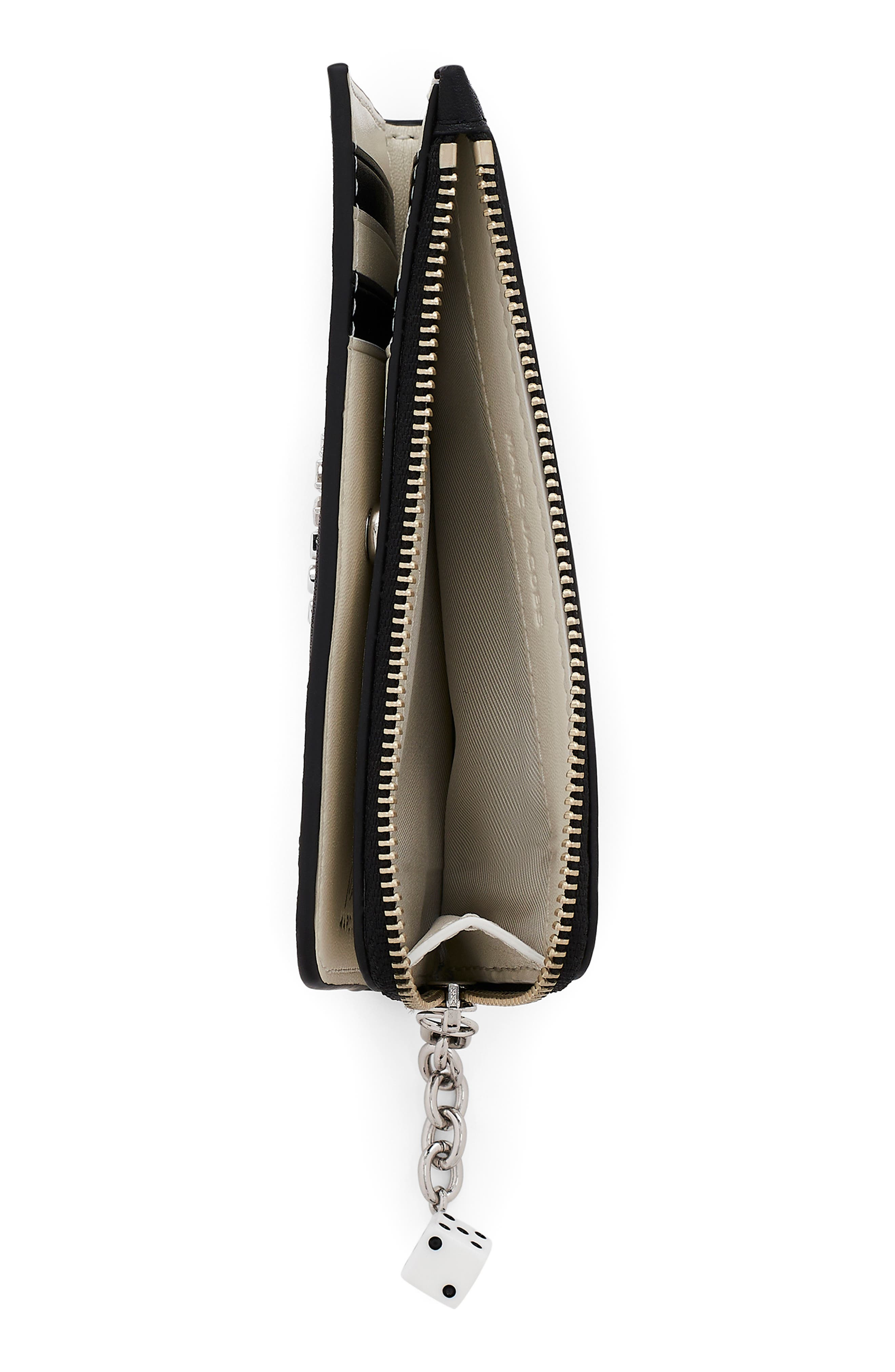 Marc Jacobs The Medium Flat Leather Wallet in Black/white at Nordstrom - 4