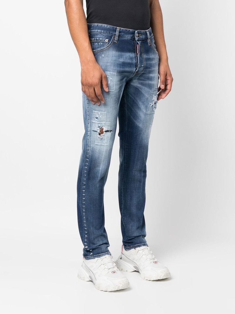 distressed slim-fit jeans 3