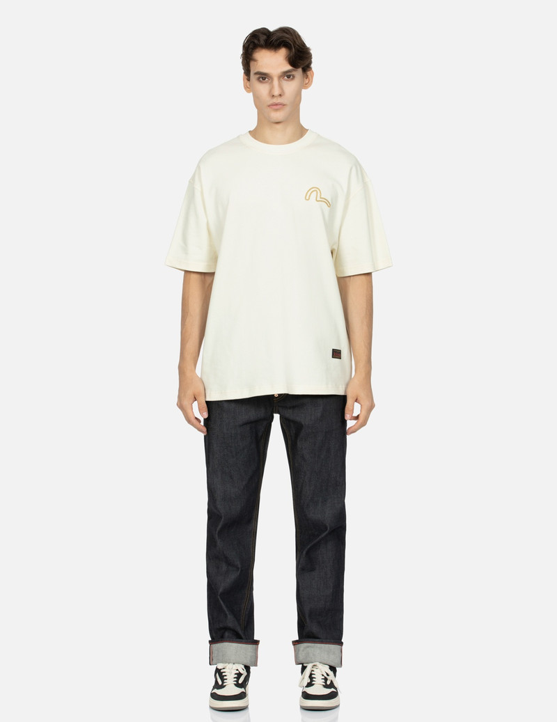 DEER AND SEAGULL EMBROIDERY SLIM FIT SELVEDGE DENIM JEANS #2010 6