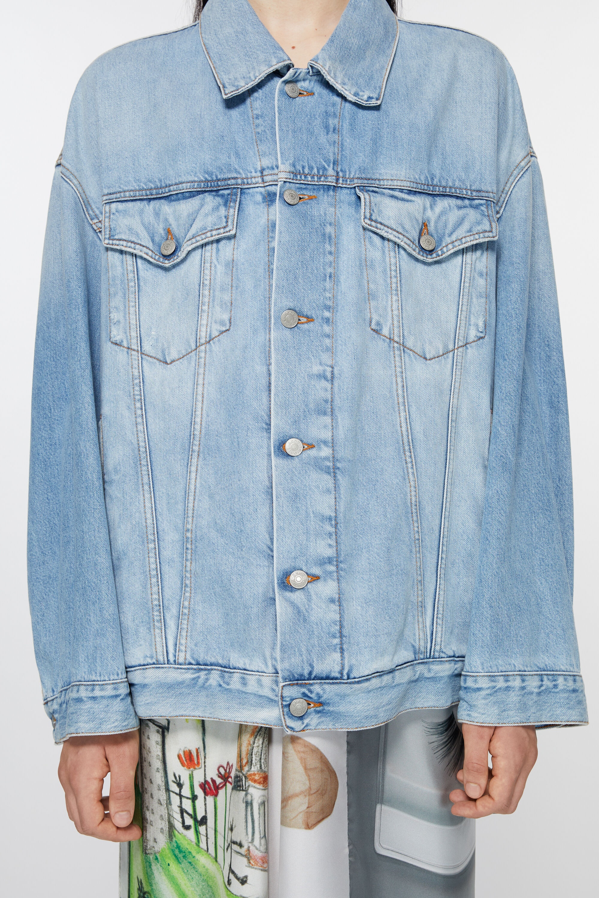 Denim jacket - Oversized unisex fit - Light blue - 5