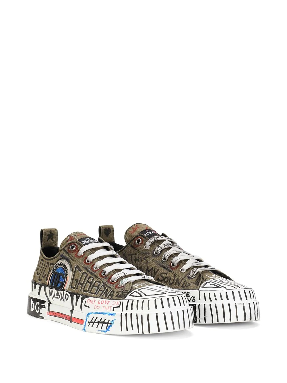 Portofino Light graffiti-print sneakers - 2