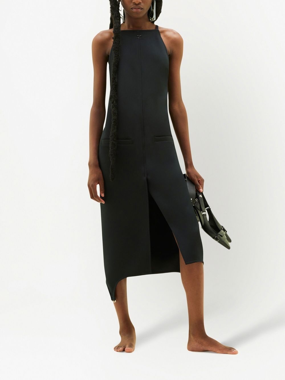 square-neck midi dress - 2