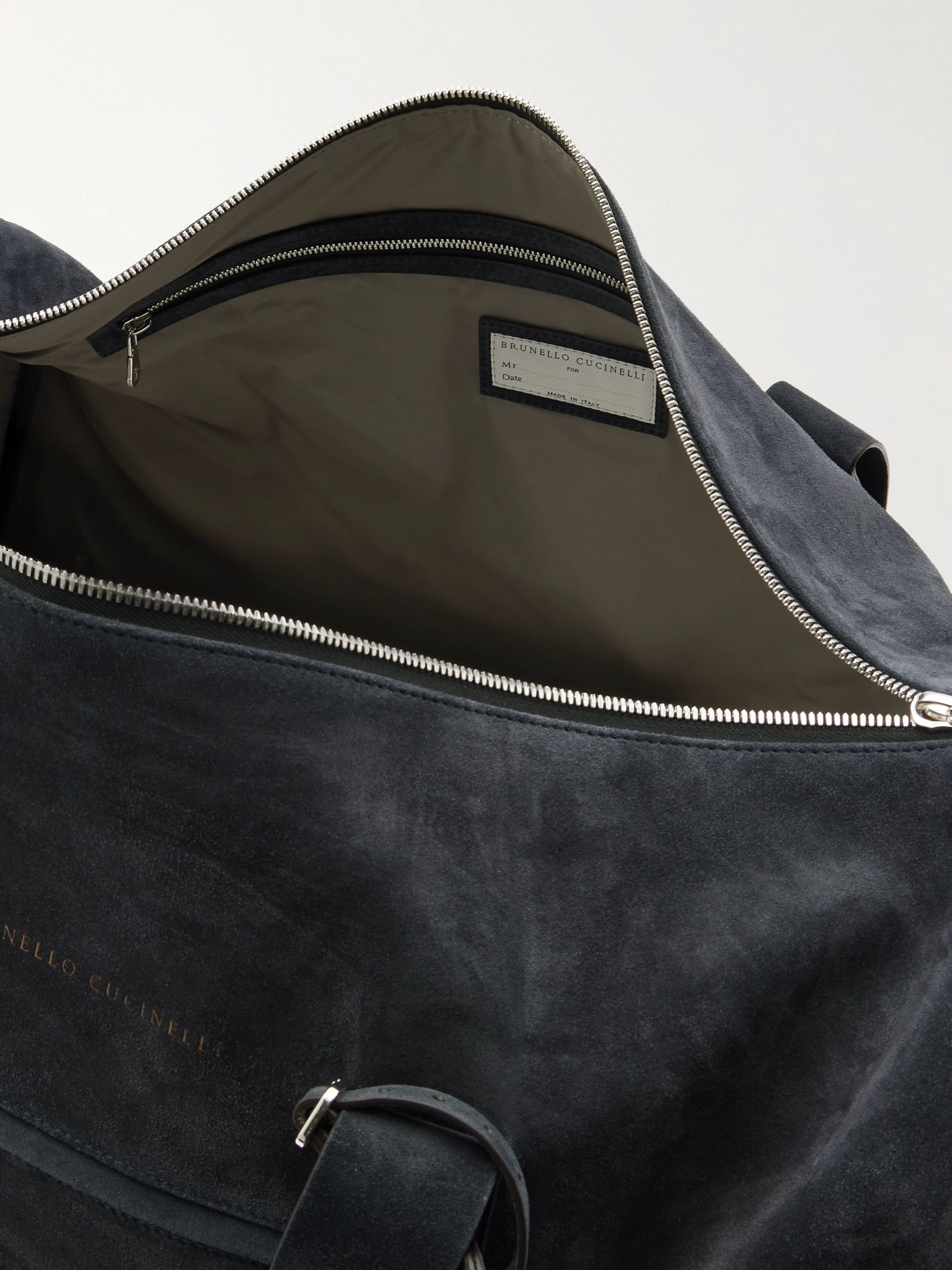 Suede Duffle Bag Blue - 5
