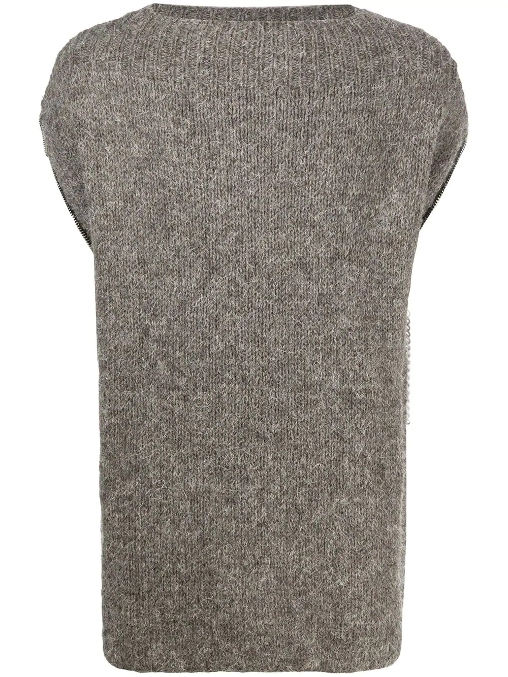 sleeveless knitted jumper - 1