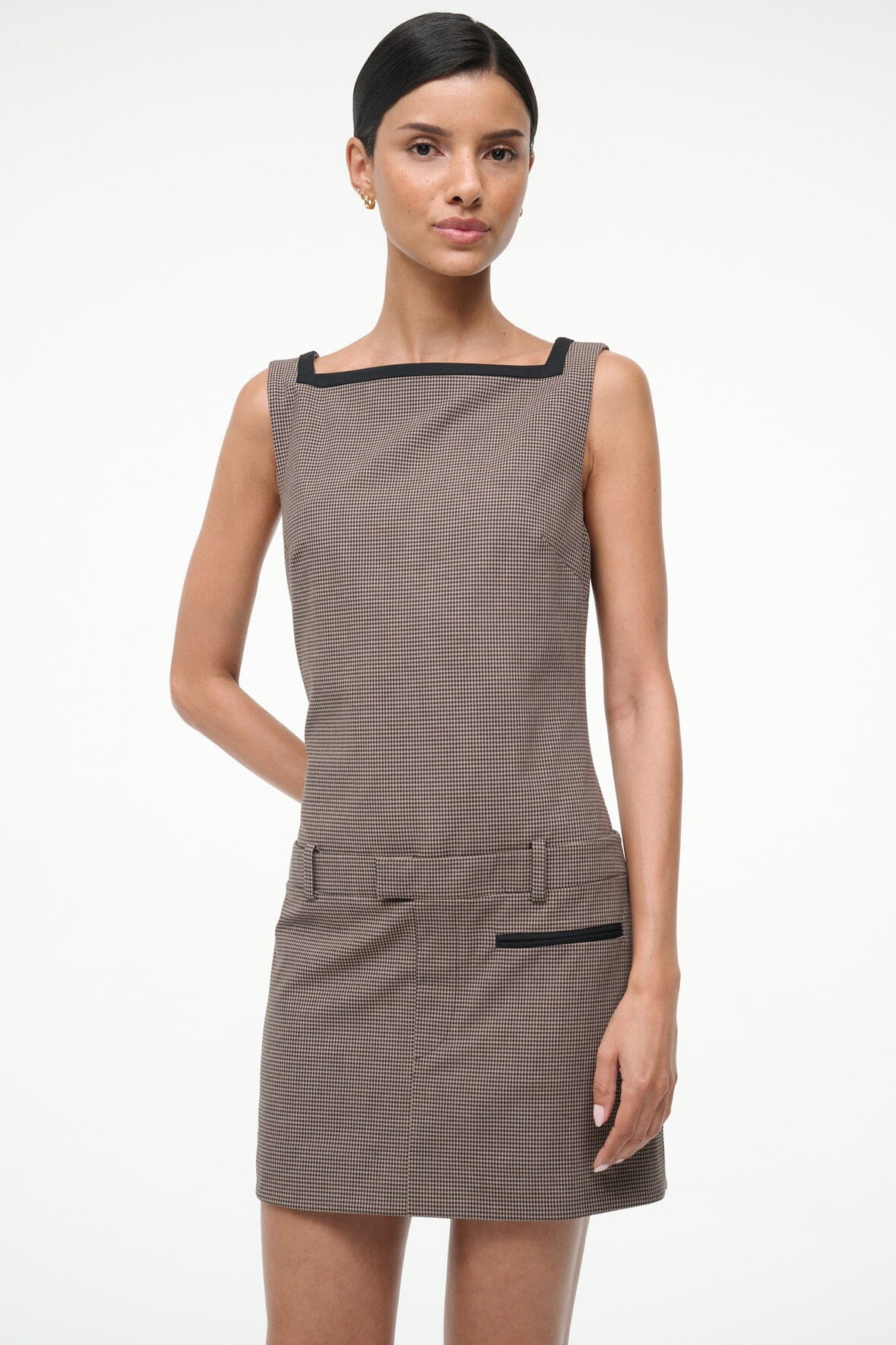 STAUD SKYLA DRESS HOUNDSTOOTH - 3
