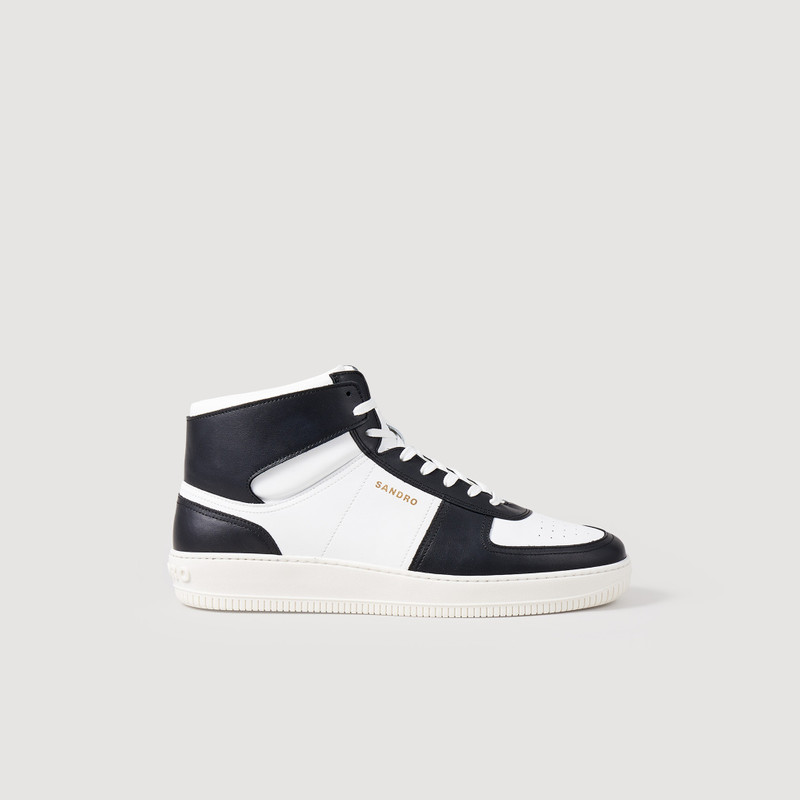 Leather high-top sneakers 1