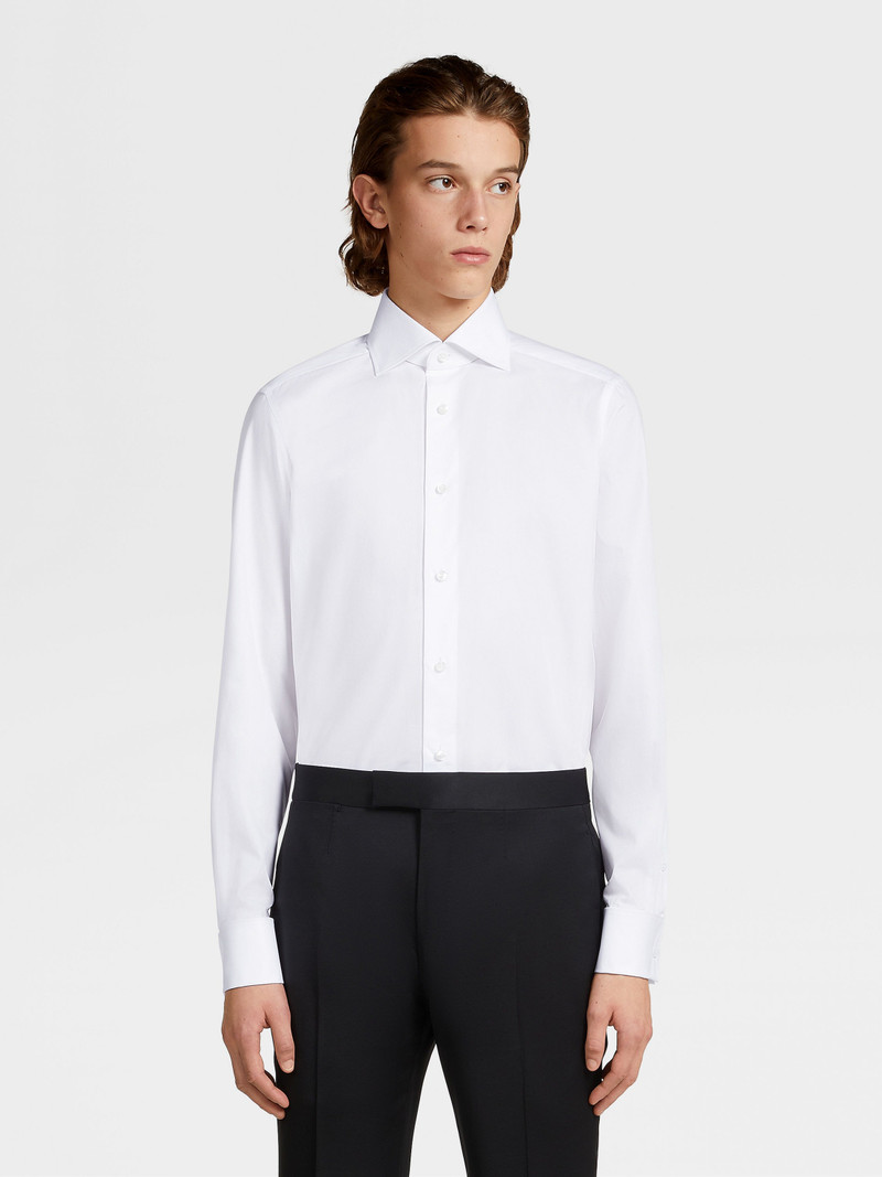ZEGNA WHITE TROFEO™ COTTON SHIRT outlook