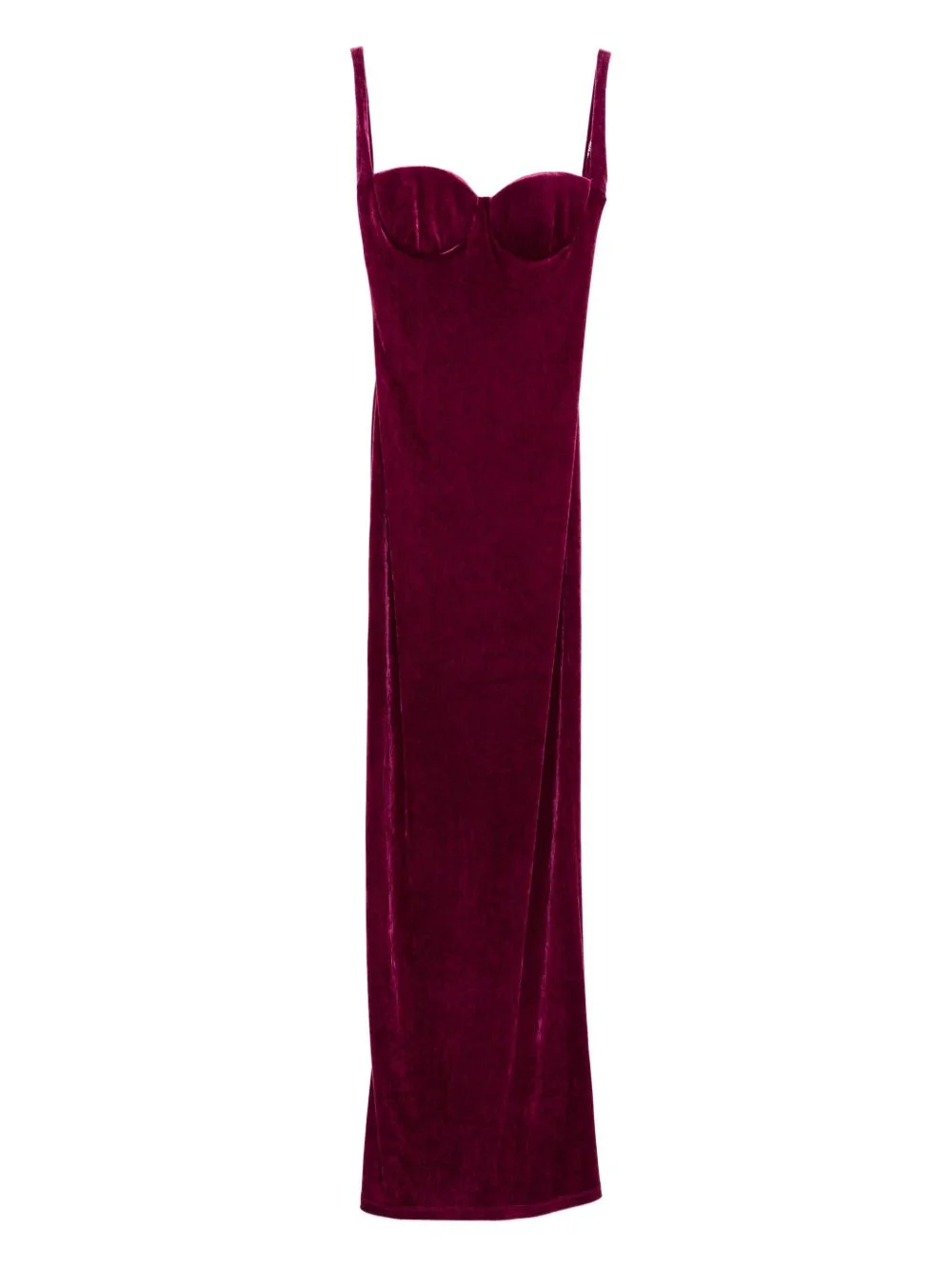 velvet-finish dress - 1