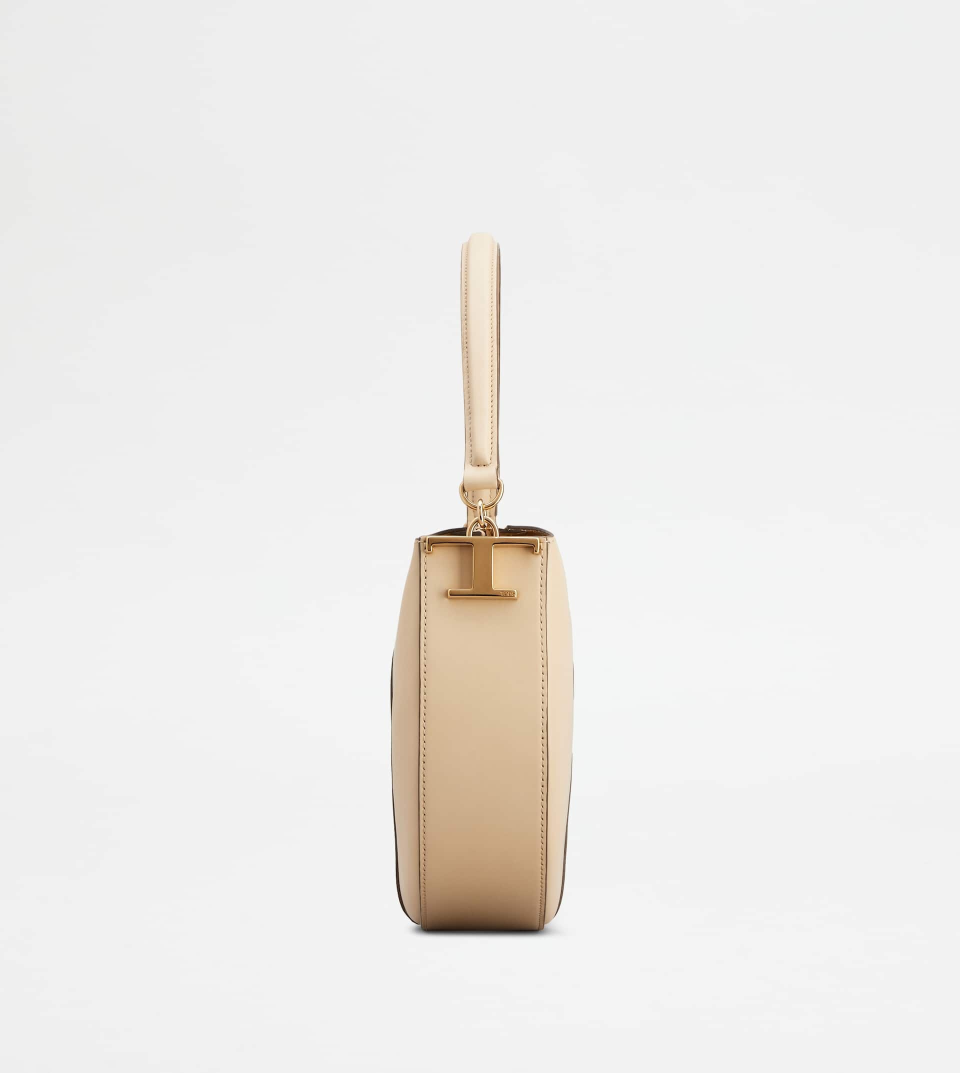 TOD'S T CASE HOBO BAG IN LEATHER MINI - BEIGE - 2