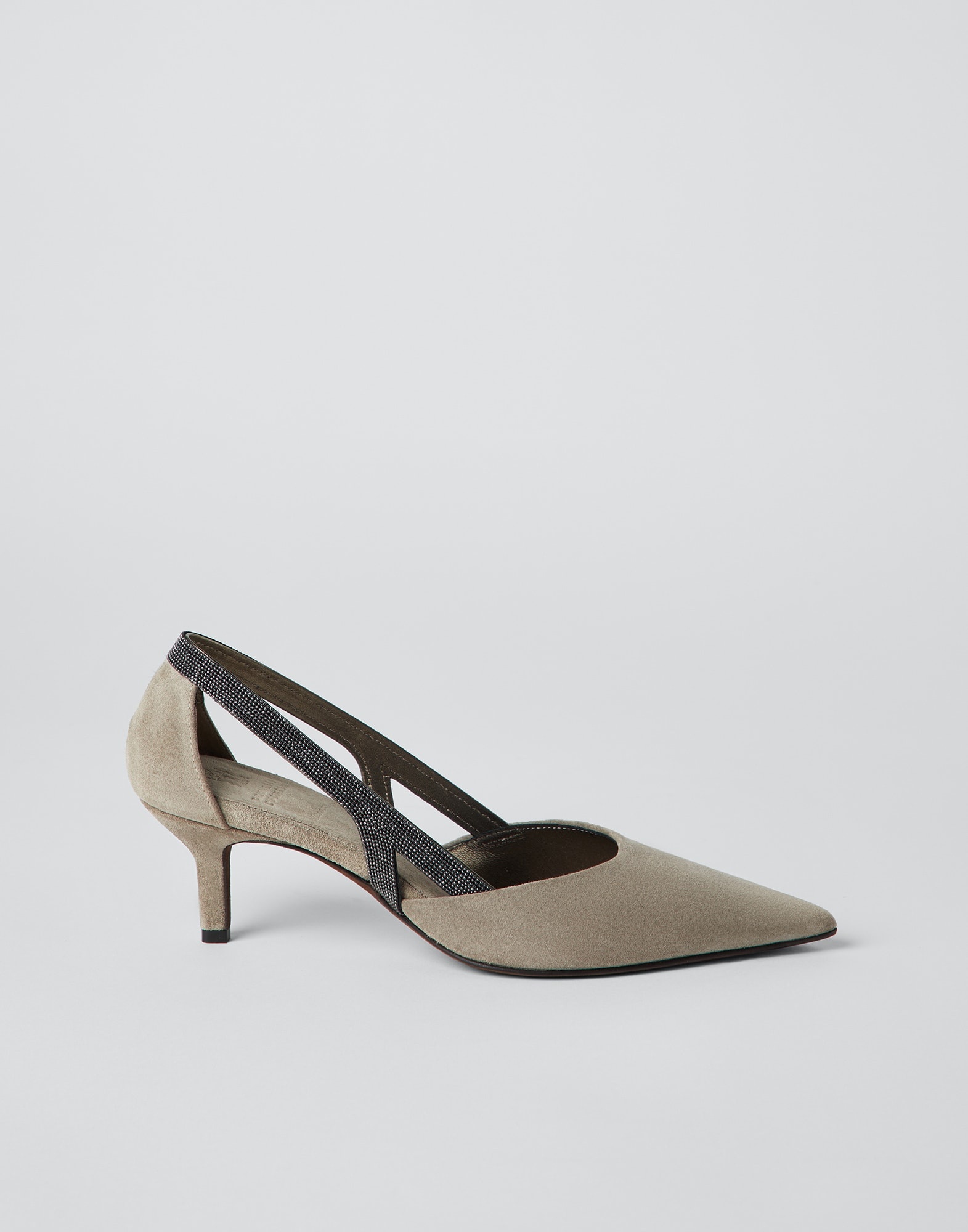 Suede city heels with precious straps - 5