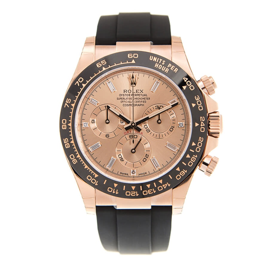Rolex Cosmograph Daytona Pink Diamond Dial Chronograph Automatic 18 ct Everose Gold Men's Watch 1165 - 3
