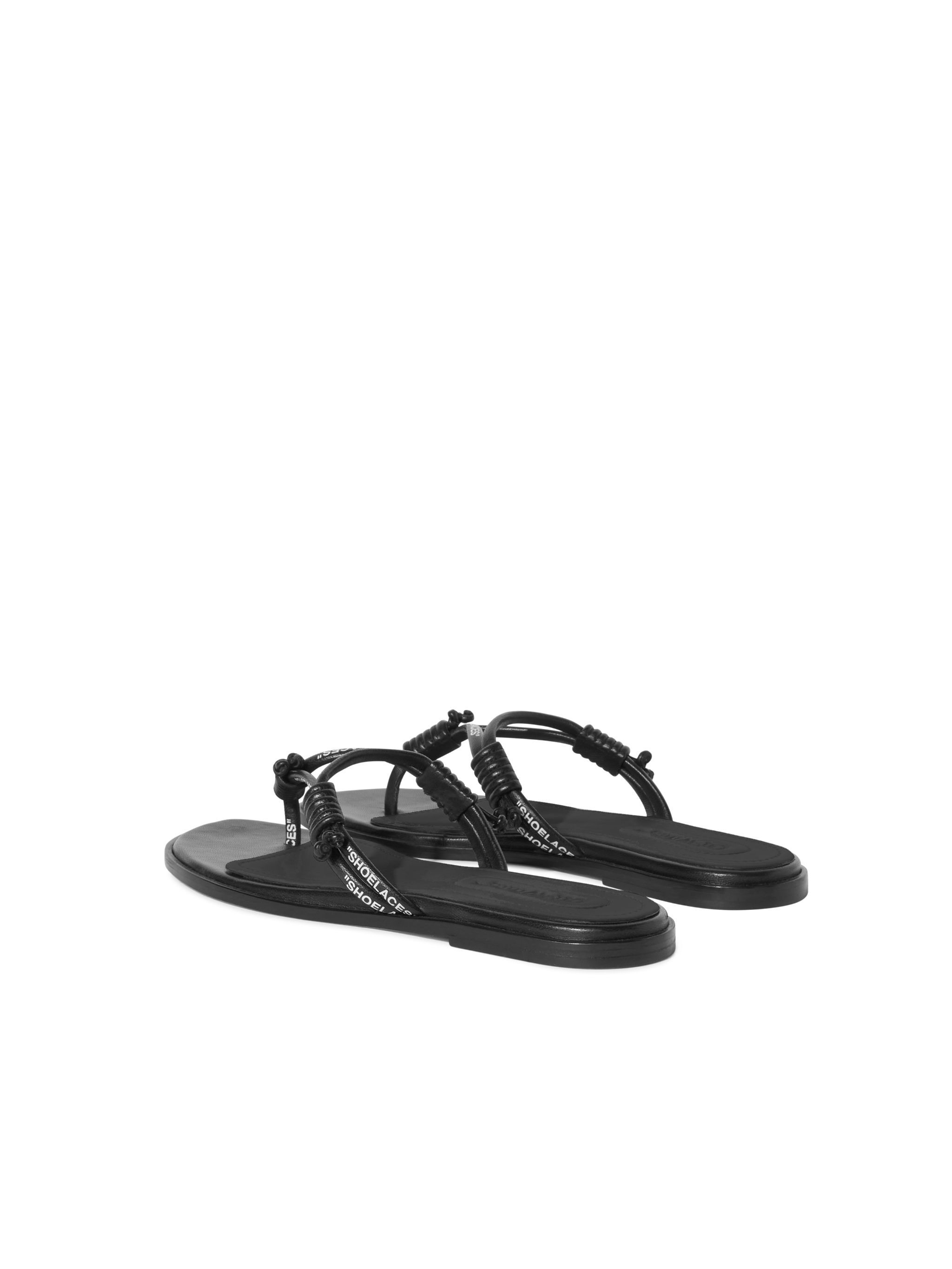 Black Shoelace Sandals - 5
