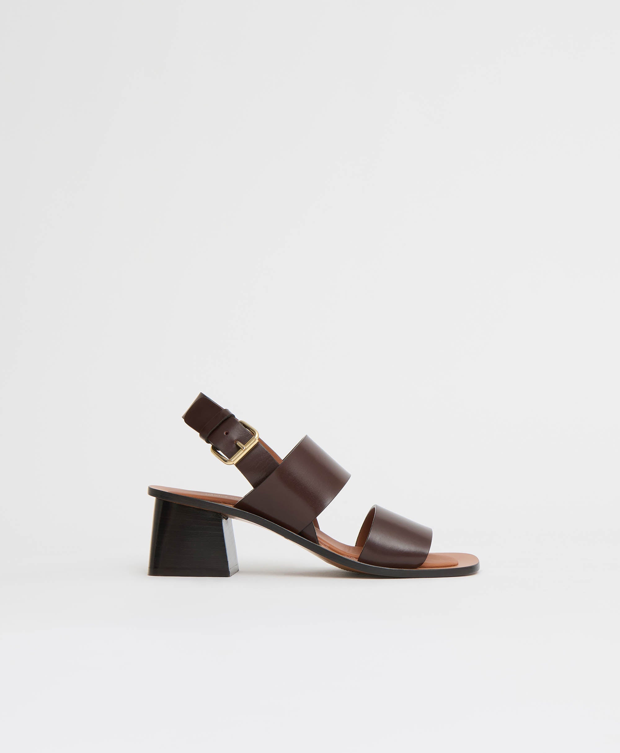 DOUBLE STRAP HEELED SANDAL - 1