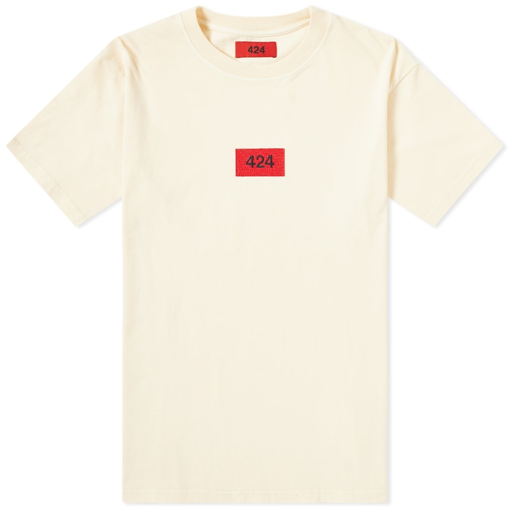 424 Box Logo Embroidered Essential Tee - 1