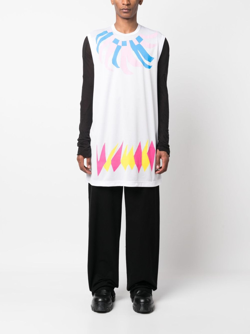 Comme des Garçons Homme Plus graphic-print long tank top outlook