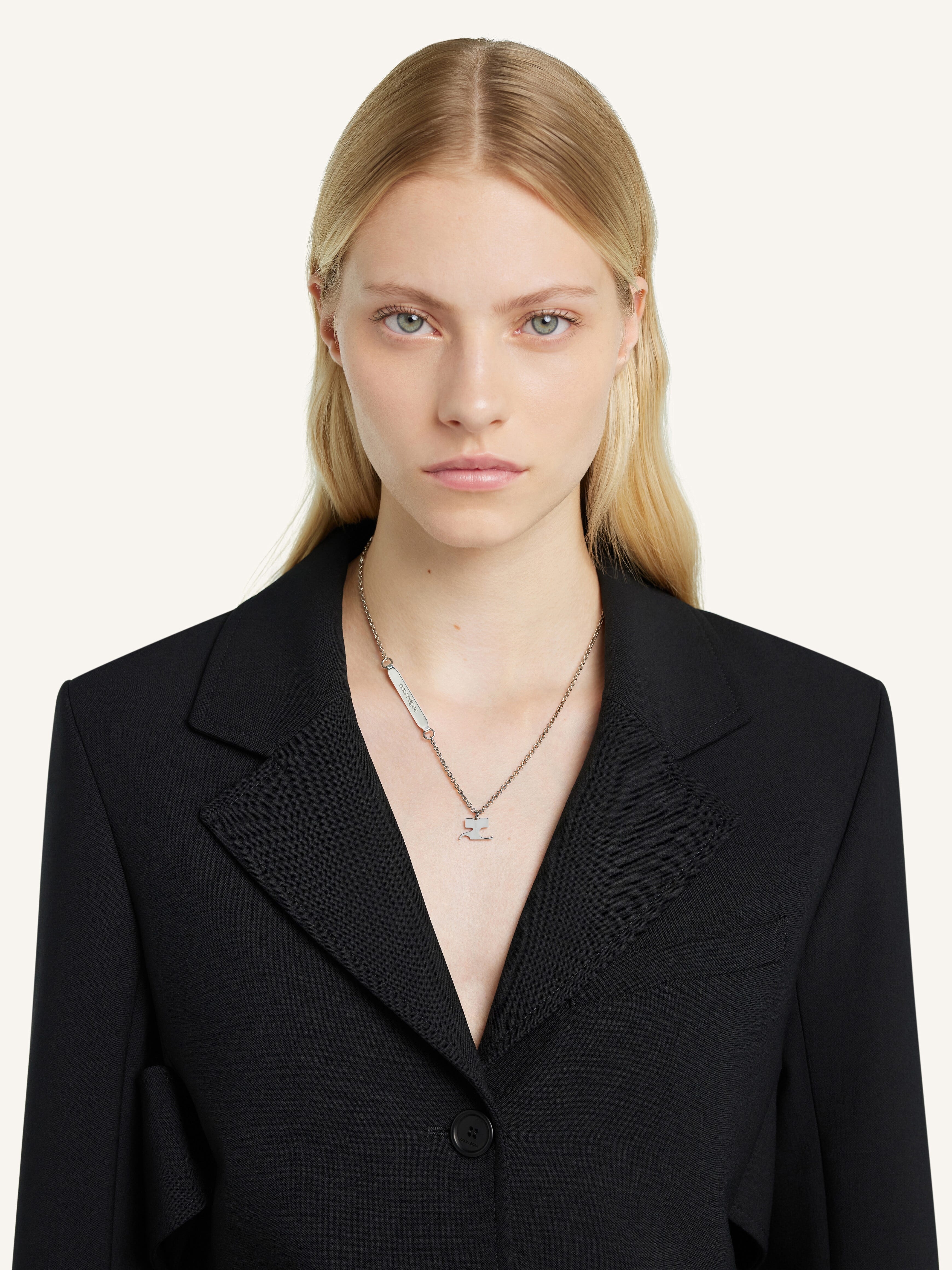 Courreges｜ (AC CHAIN (125BCO034LA0001 9000)) AC SILVER STERLING CHAIN NECKLACE - courrèges