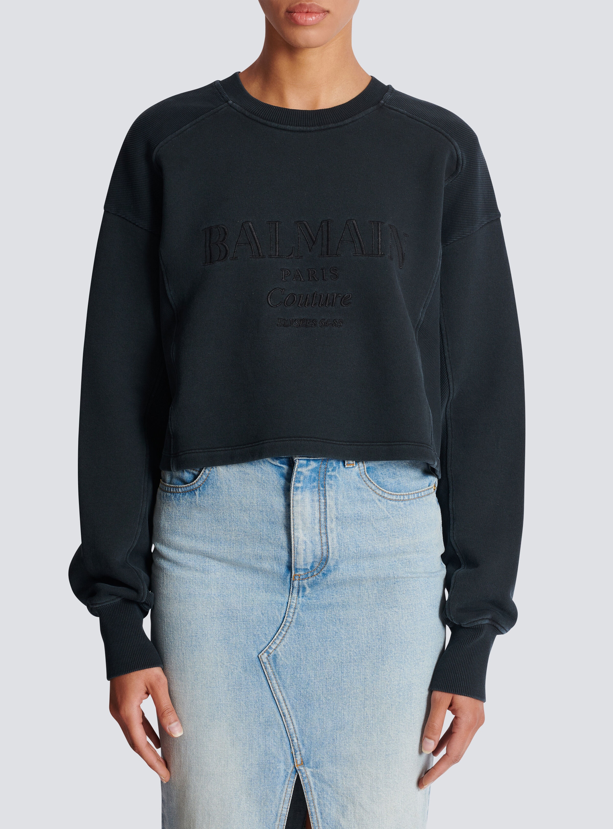 Balmain Couture embroidered sweatshirt - 5