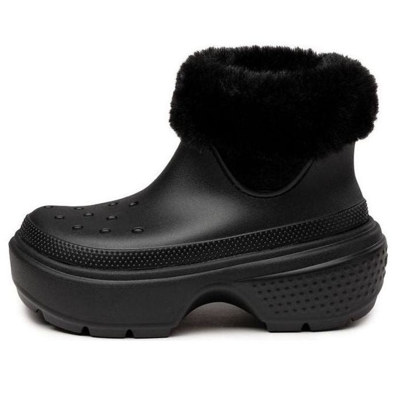 (WMNS) Crocs Stomp Lined Boot 'Black' 208718-001 - 1