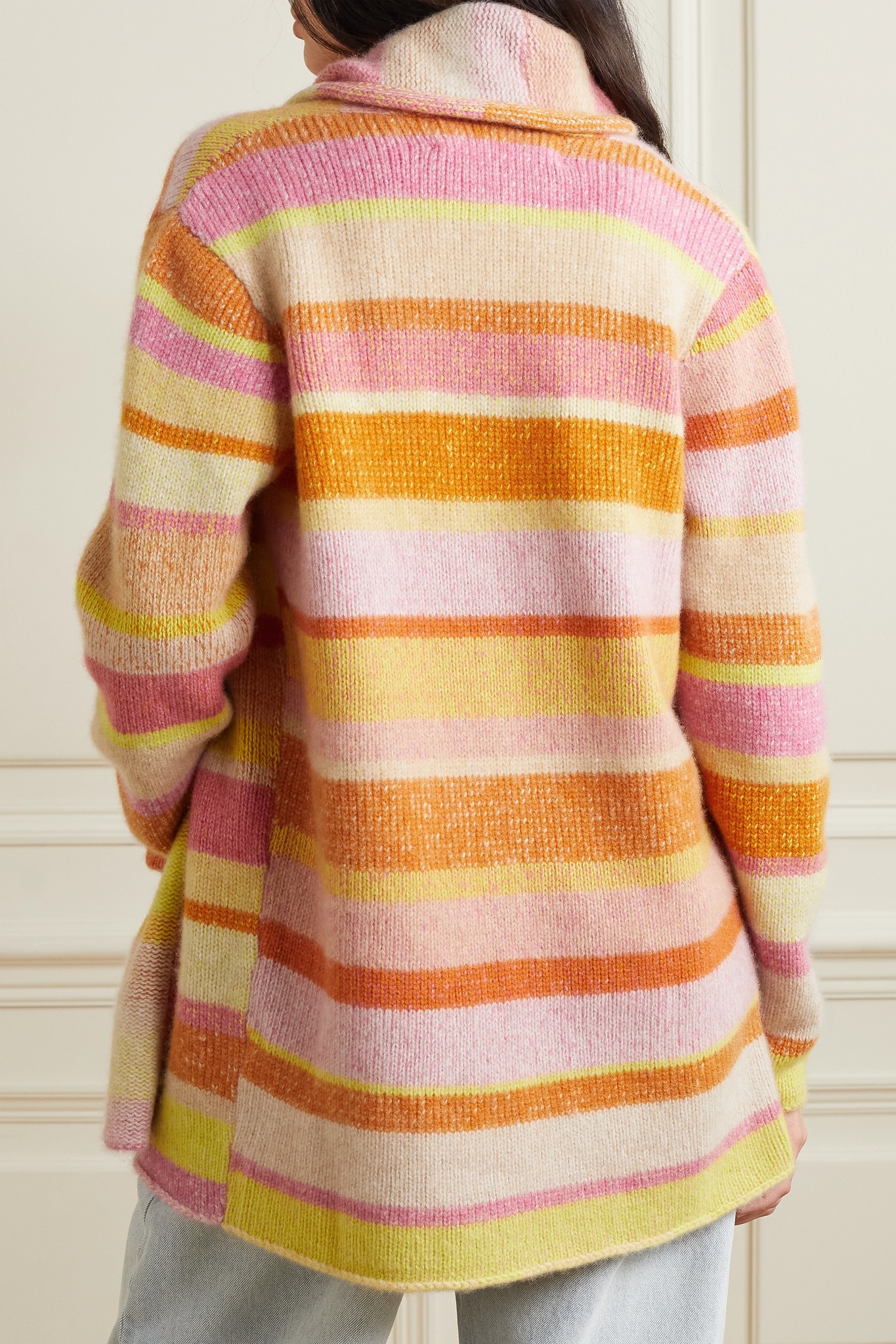 Striped cashmere cardigan - 4